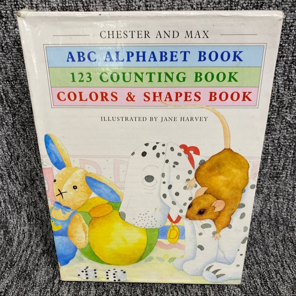 VTG Chester And Max ABC 123 Colors Shapes Book Jane Harvey Hardcover Children